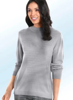BADER Pullover mit Schurwolle SILBERGRAU