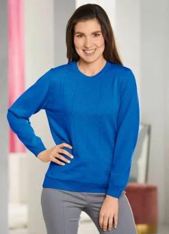 BADER Pullover mit Schurwolle ROYALBLAU