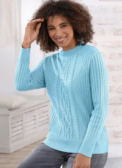 Online BADER Pullover mit Schurwolle HELLBLAU