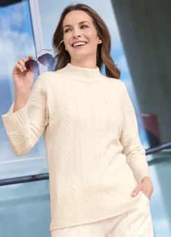 Clearance BADER Pullover mit Schurwolle und Kaschmir ECRU