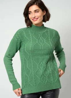 Sale BADER Pullover mit Schurwolle und Kaschmir GRÜN