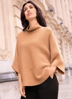 Clearance Tizia Pullover mit Schurwolle und Kaschmir CAMEL