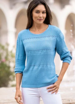 Online BADER Pullover mit sehr weichem Griff JEANSBLAU