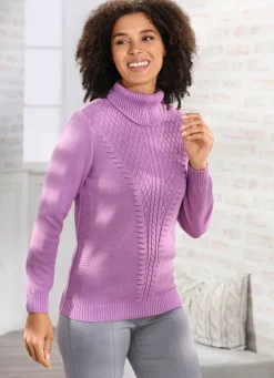 New BADER Pullover mit Strasszier ROSENHOLZ