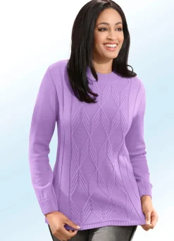 Sale BADER Pullover mit Strukturmix LAVENDEL