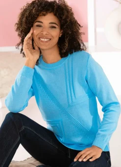 Clearance BADER Pullover mit Strukturmix BLEU