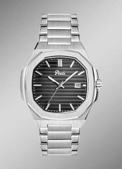 Best BADER Quartz-Herrenuhr aus Edelstahl