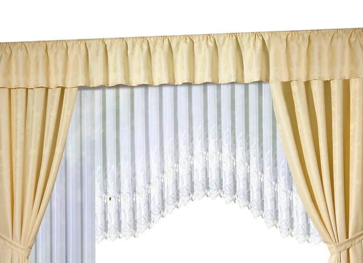 Outlet BADER Querbehang mit edlem Glanz. NATUR