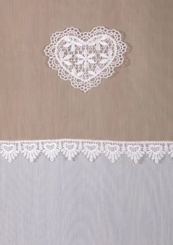 New BADER Raffgardinen-Garnitur in Leinenoptik WEISS