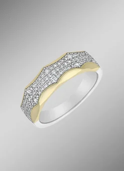 Best BADER Raffiniertes Design – Damenring mit synth. Zirkonia