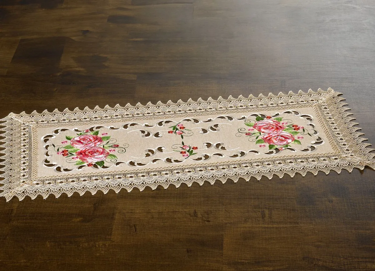 Best BADER Raumdekoration mit entzückendem floralem Motiv ECRU