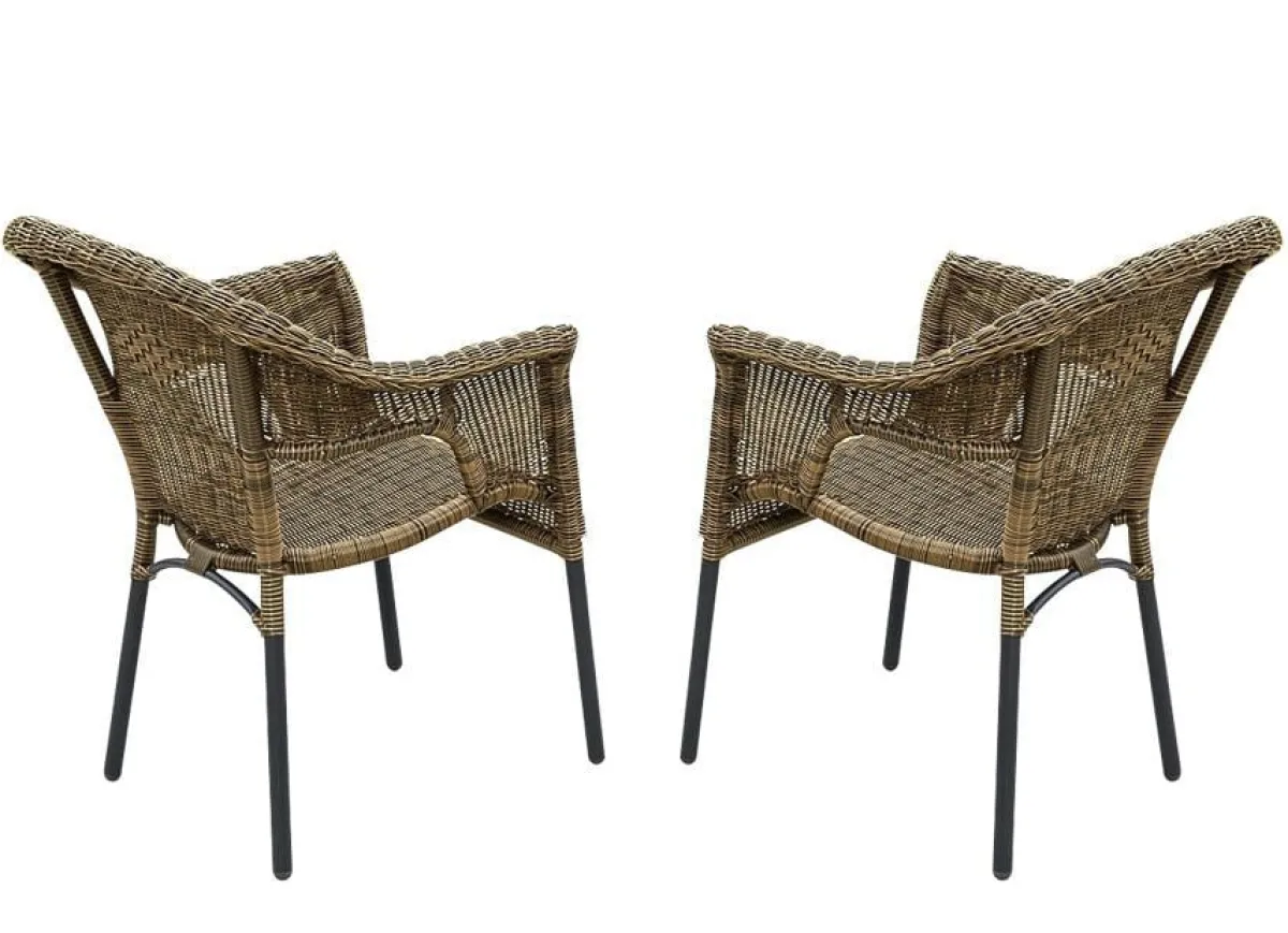 Outlet BADER Ravenna 2er-Set Gartensessel BRAUN