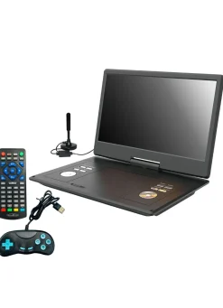 Outlet Reflexion DVD 1424 portabler DVD-Spieler mit TV und Spielen SCHWARZ