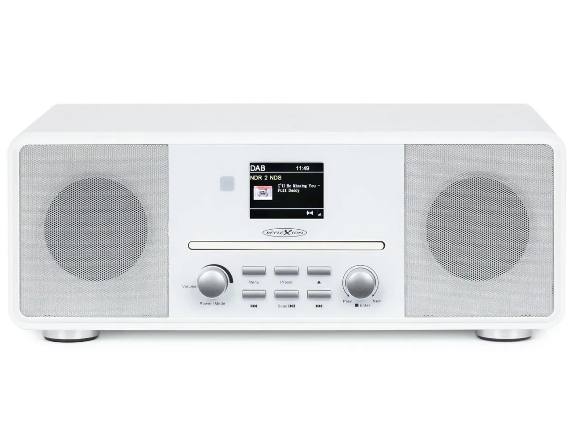 Online Reflexion HRA19DAB Stereoanlage mit DAB+ Radio WEISS