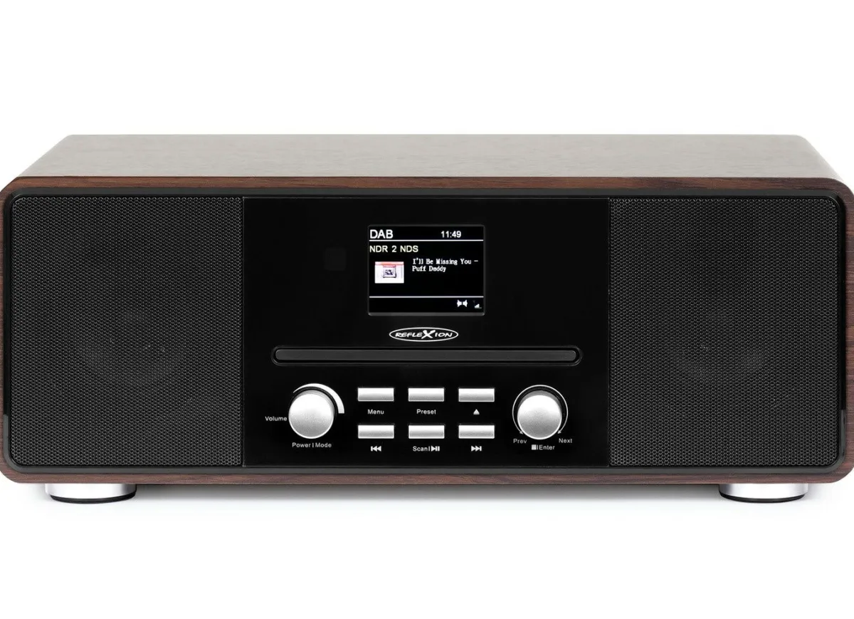 New Reflexion HRA19DAB Stereoanlage mit DAB+ Radio BRAUN