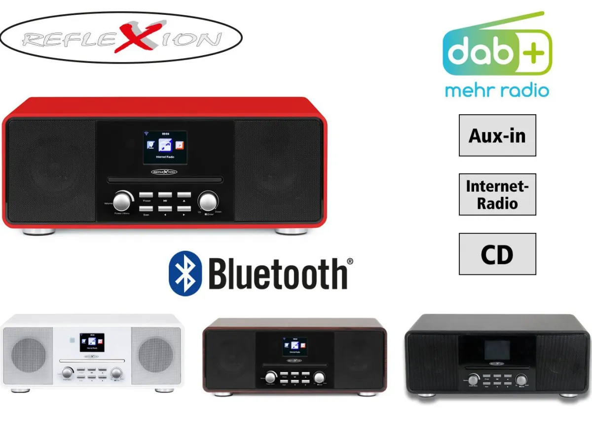 New Reflexion HRA19INT Stereoanlage mit Internet-Radio ROT