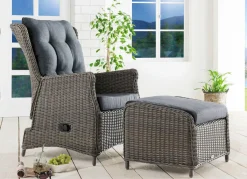 Best BADER Relaxsessel Casa oder passender Fußhocker GRAU