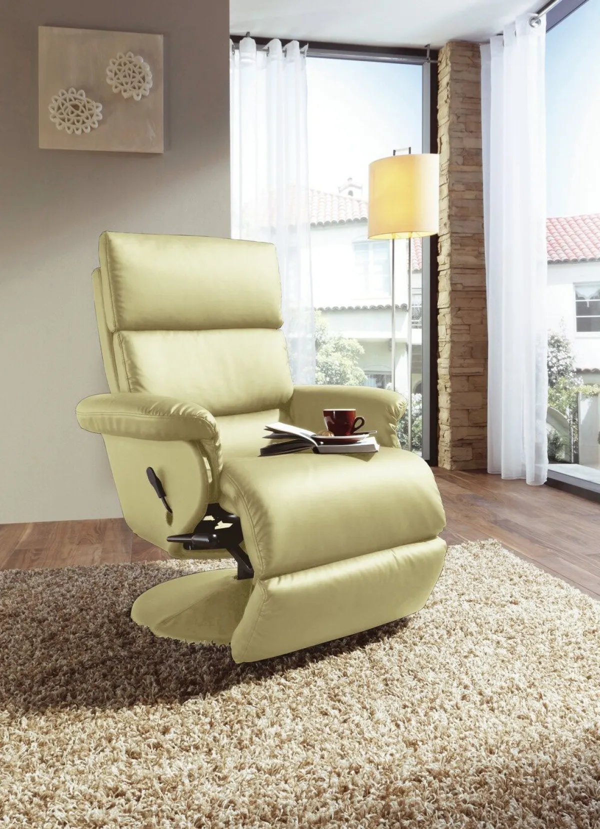Online BADER Relax-Sessel in formschönen Design CREME