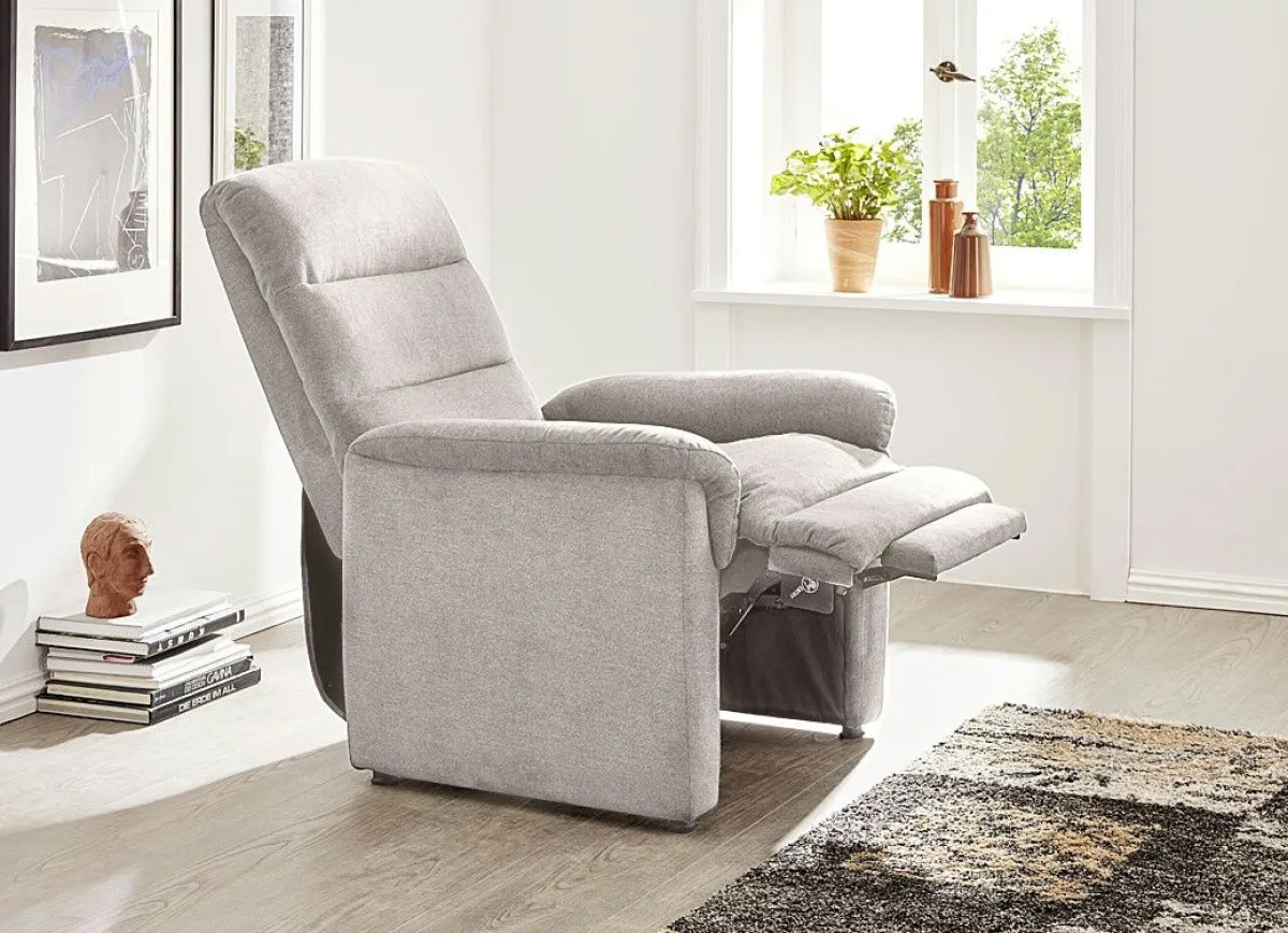 Clearance BADER Relax-Sessel mit doppelter Federung HELLGRAU