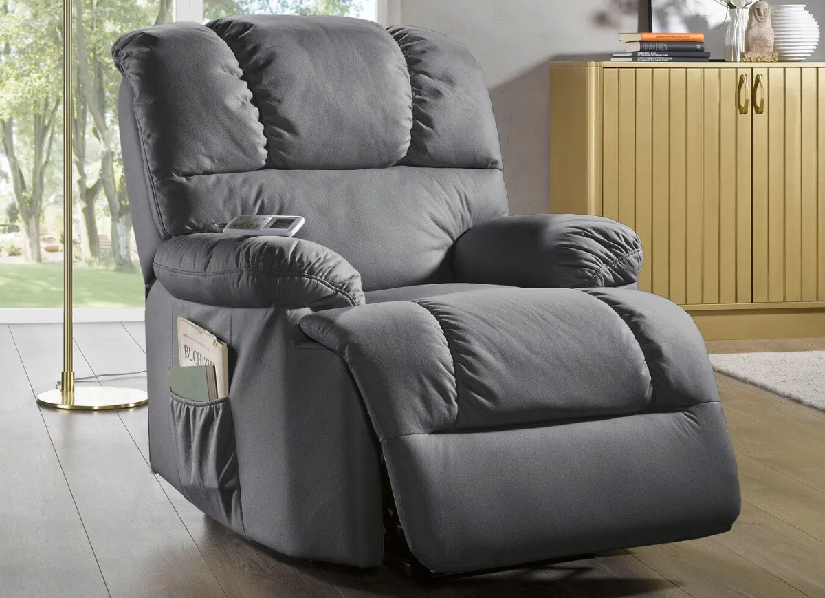 Discount BADER Relaxsessel mit komfortabler Kippfunktion GRAU