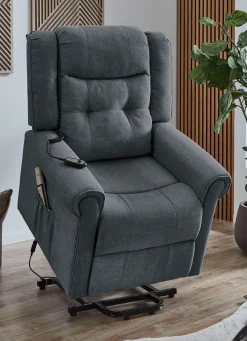 Clearance BADER Relaxsessel mit Motor und Aufstehhilfe dunkelgrau