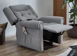 Outlet BADER Relaxsessel mit Motor und Aufstehhilfe grau