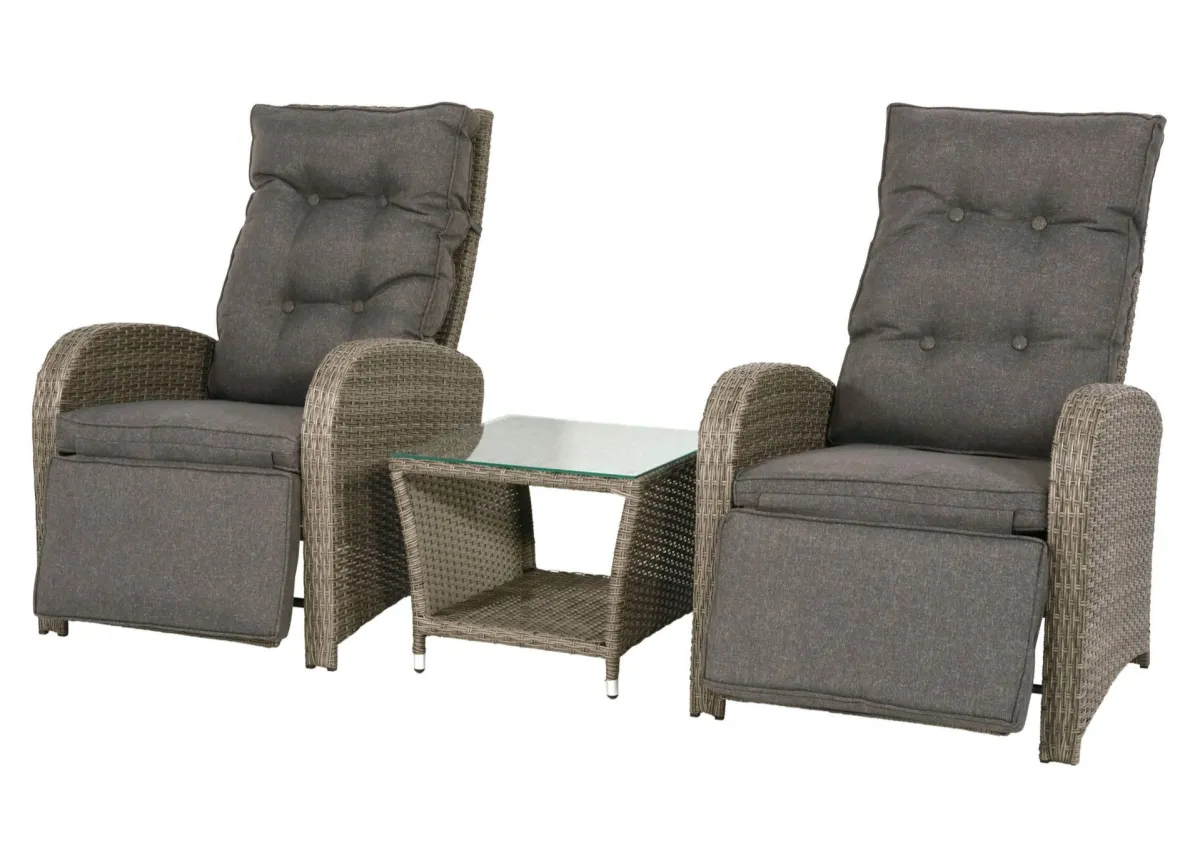 BADER Relax-Set Melia, 3-teilig braun-grau