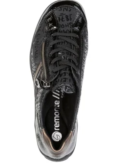 Discount Remonte , bequeme Damen-Sneaker, Weite G, mit herausnehmbarem Fußbett SCHWARZ-BRONZE