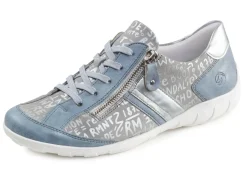 Sale Remonte , bequeme Damen-Sneaker, Weite G, mit herausnehmbarem Fußbett HELLBLAU-SILBER