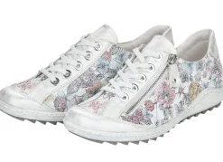 New Remonte , elegante Damen-Sneaker, Weite G, mit Reißverschluss SILBER-BUNT