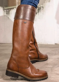 Discount Remonte , gefütterte Damen-Stiefel, Winterschuhe, Weite G, mit Reißverschluss MARONE-MOKKA