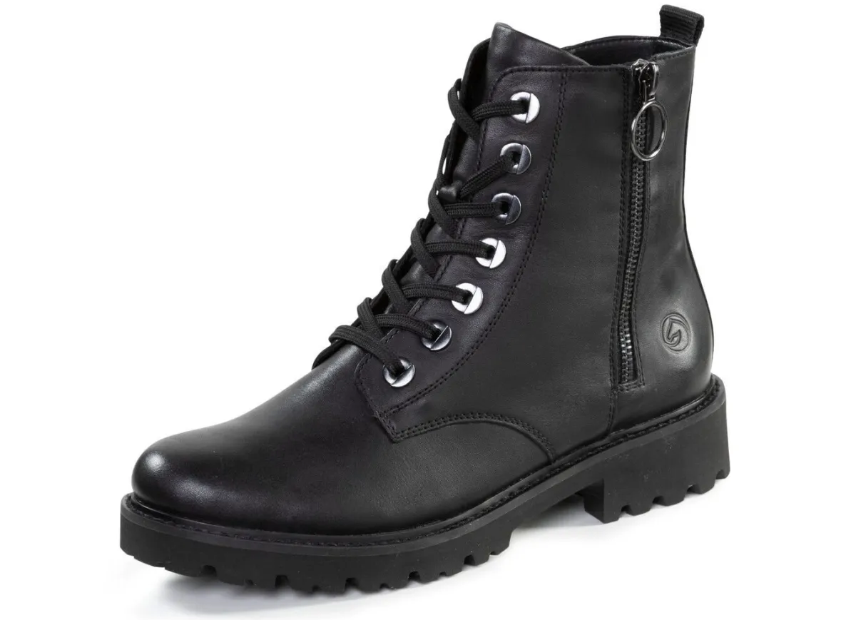 Hot Remonte , modische Damen-Stiefeletten, Winterschuhe, Weite G, mit herausnehmbarem Fußbett SCHWARZ