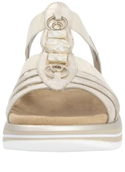 Online Remonte Riemchen-Sandale mit Metallschmuck MATTGOLD