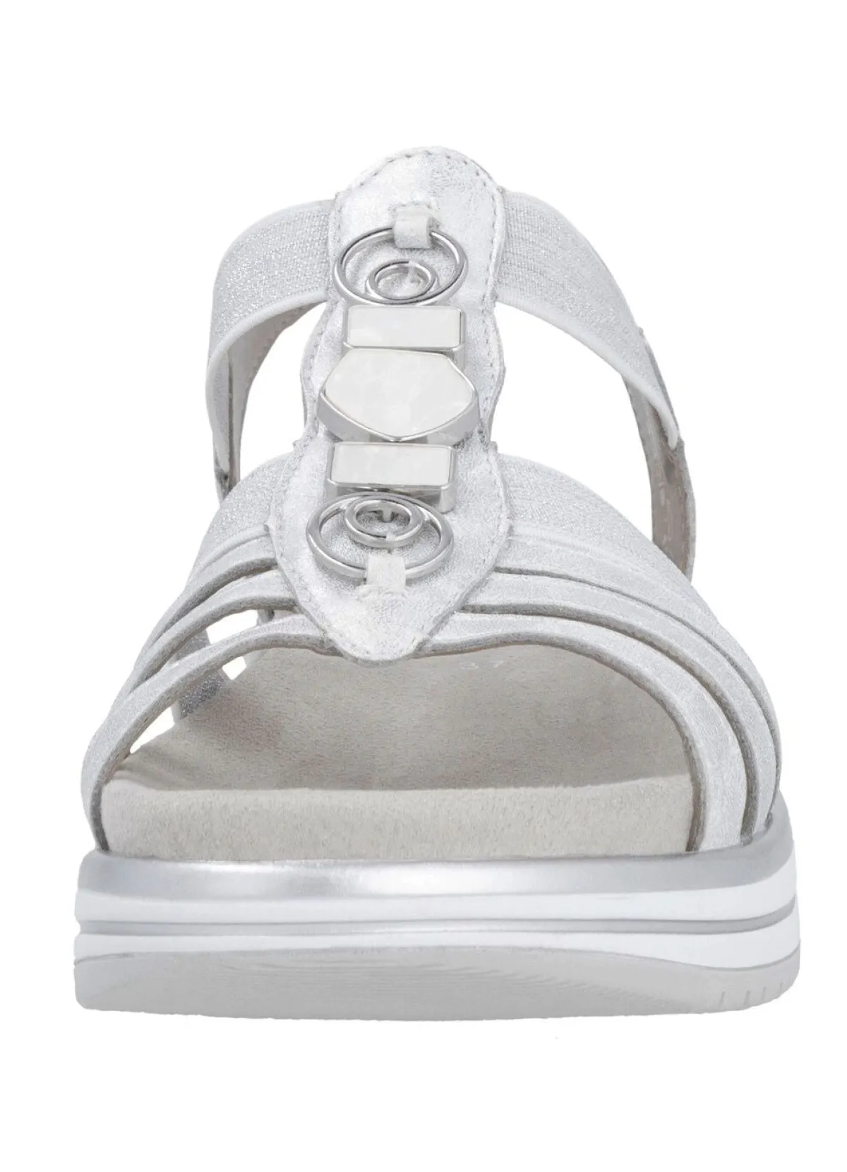 Online Remonte Riemchen-Sandale mit Metallschmuck MATTSILBER