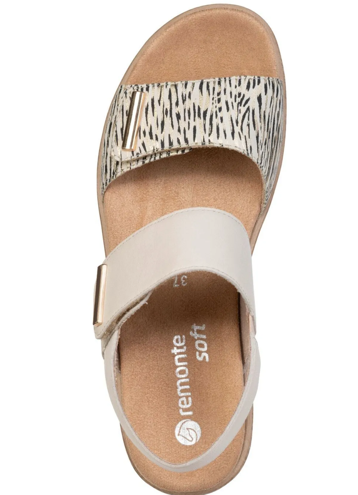 Online Remonte , schicke Damen-Sandalen, mit herausnehmbarem Fußbett BEIGE