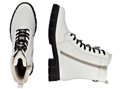 Hot Remonte , schicke Damen-Stiefeletten, Winterschuhe, Weite G, mit Reißverschluss NATURWEISS