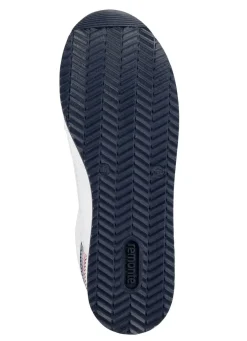Remonte Sneaker aus beschichtetem Leder mit Textilbesatz WEISS-MARINE-ROT