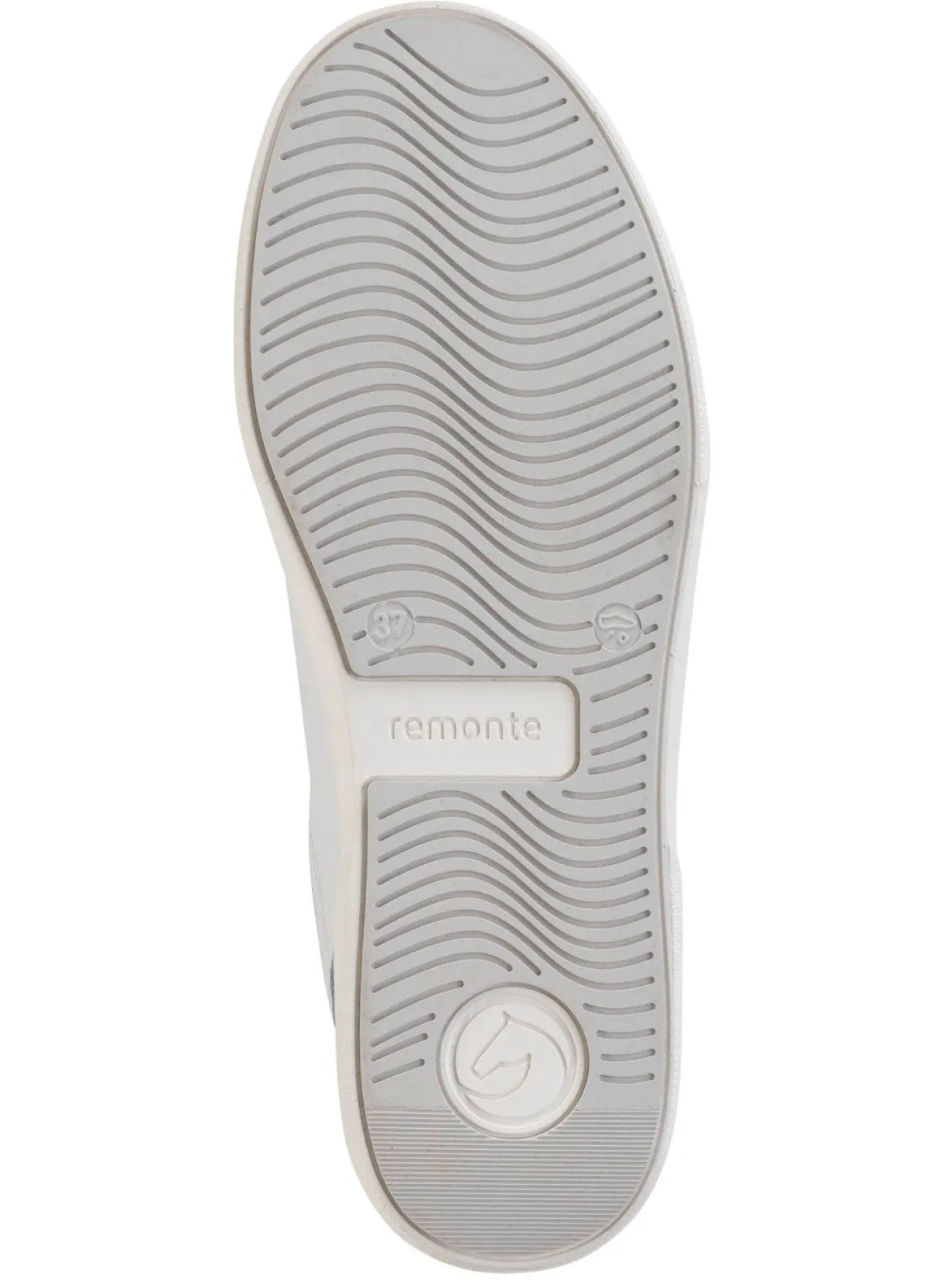 Discount Remonte Sneaker aus Nappa- und Veloursleder mit Metallic-Besatz BLAU-WEISS-SILBER