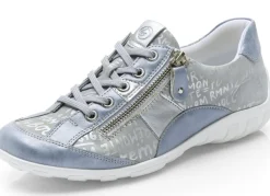 New BADER Remonte Sneaker mit bedruckten Besätzen HELLBLAU-SILBER