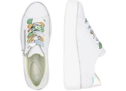 Outlet Remonte Sneaker mit bunter Schnürung WEISS-SILBER