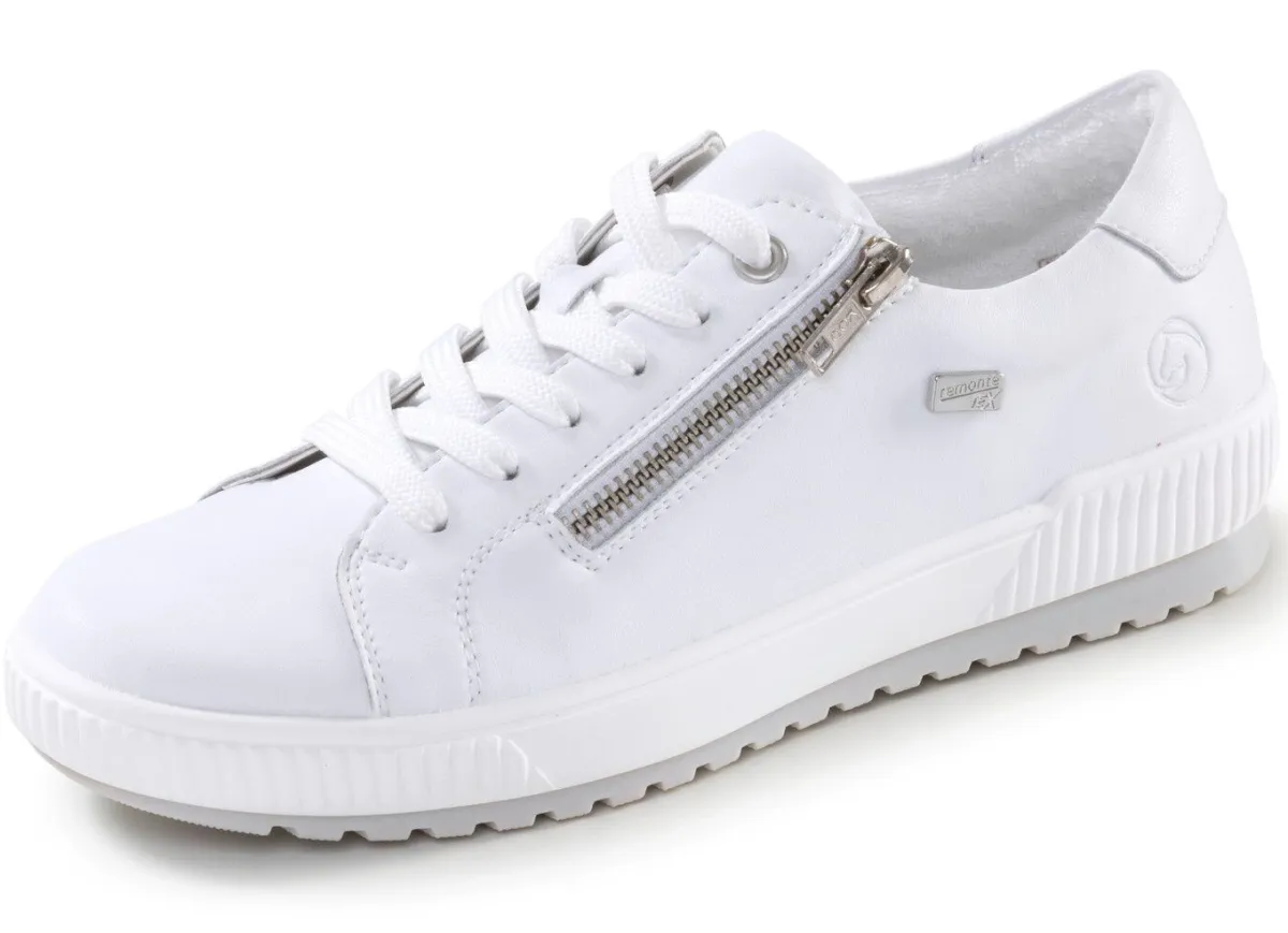 Hot Remonte , sportliche Damen-Sneaker, Weite G, mit herausnehmbarem Fußbett WEISS
