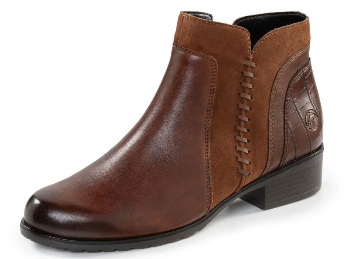 Sale Remonte Stiefelette mit seitlicher Zier-Naht BRAUN