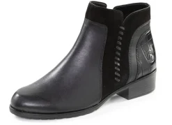 Outlet Remonte Stiefelette mit seitlicher Zier-Naht SCHWARZ