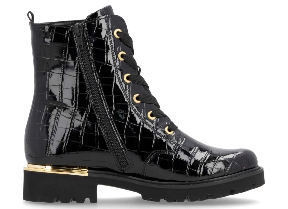 Online Remonte , stylische Damen-Stiefeletten, Winterschuhe, Weite G, mit herausnehmbarem Fußbett SCHWARZ-GOLD