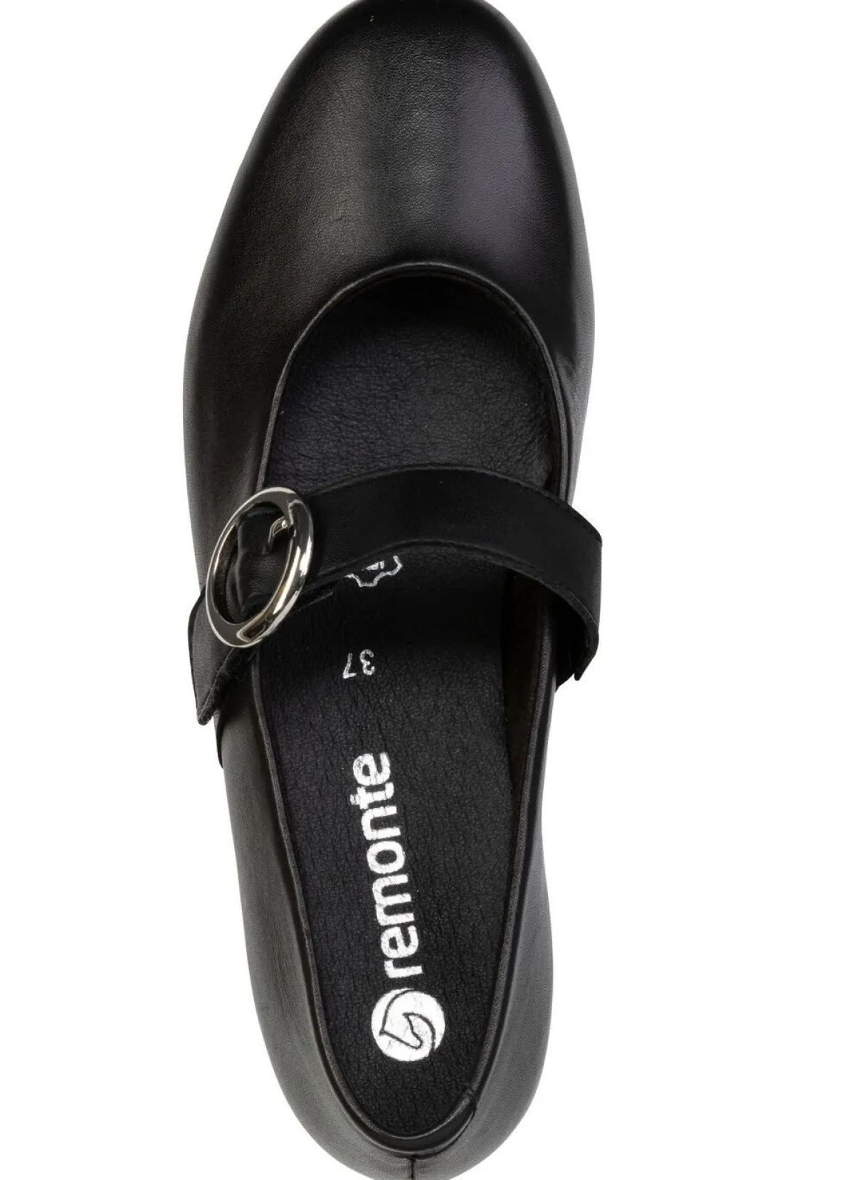 Clearance BADER Remonte, trendige Damen-Spangenschuhe, mit herausnehmbarem Fußbett SCHWARZ