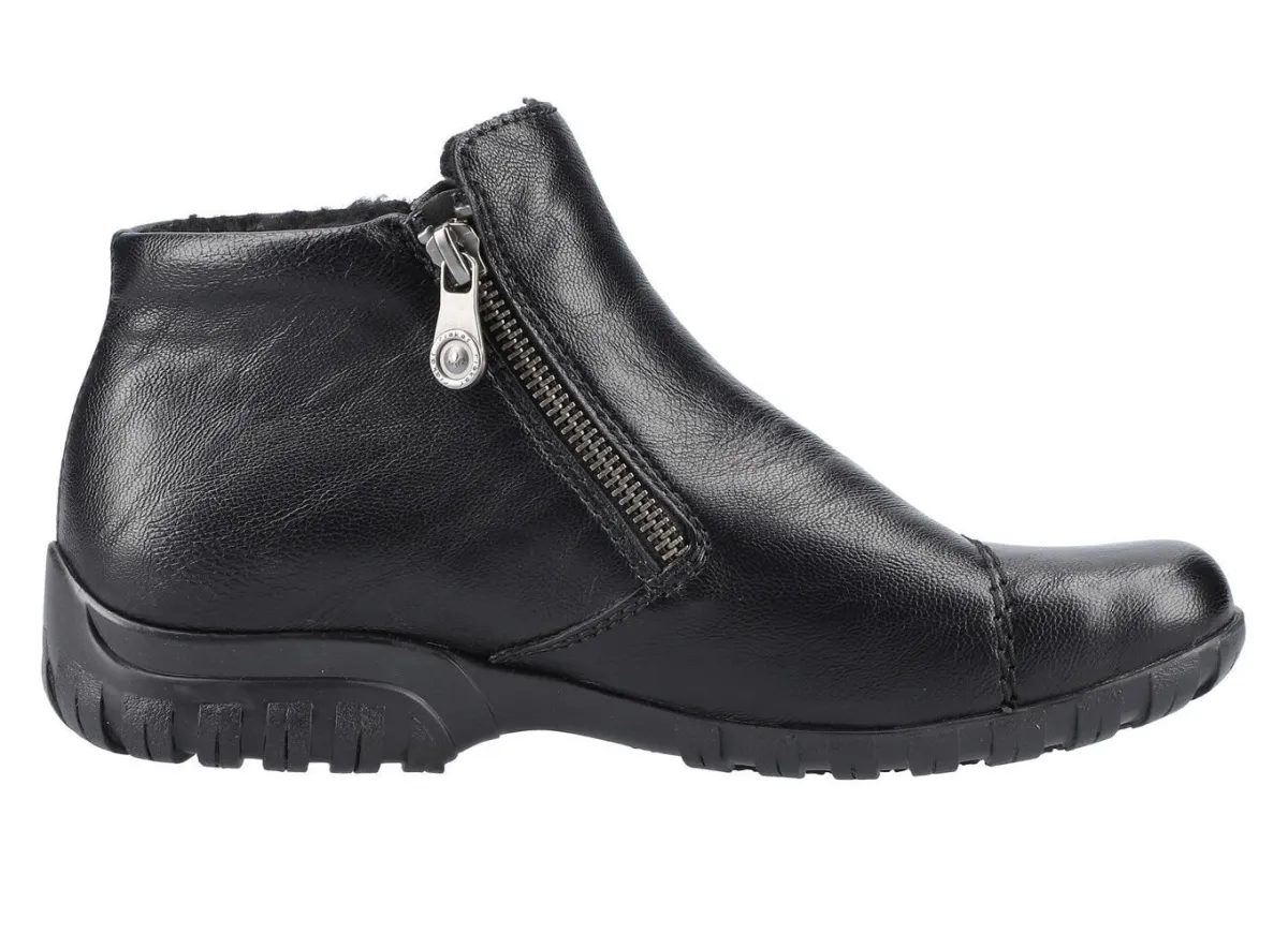 Rieker Bootie mit Ziersteppung SCHWARZ
