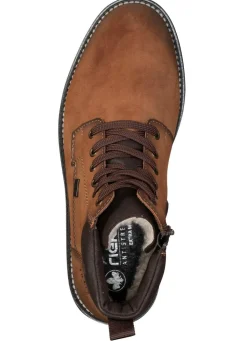 Rieker , gefütterte Herren-Boots, Winterschuhe, Weite H, mit Reißverschluss COGNAC
