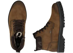 Rieker , gefütterte Herren-Boots, Winterschuhe, Weite H, mit Reißverschluss COGNAC