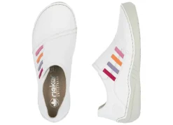New Rieker , klassische Damen-Slipper, mit Gummizug WEISS