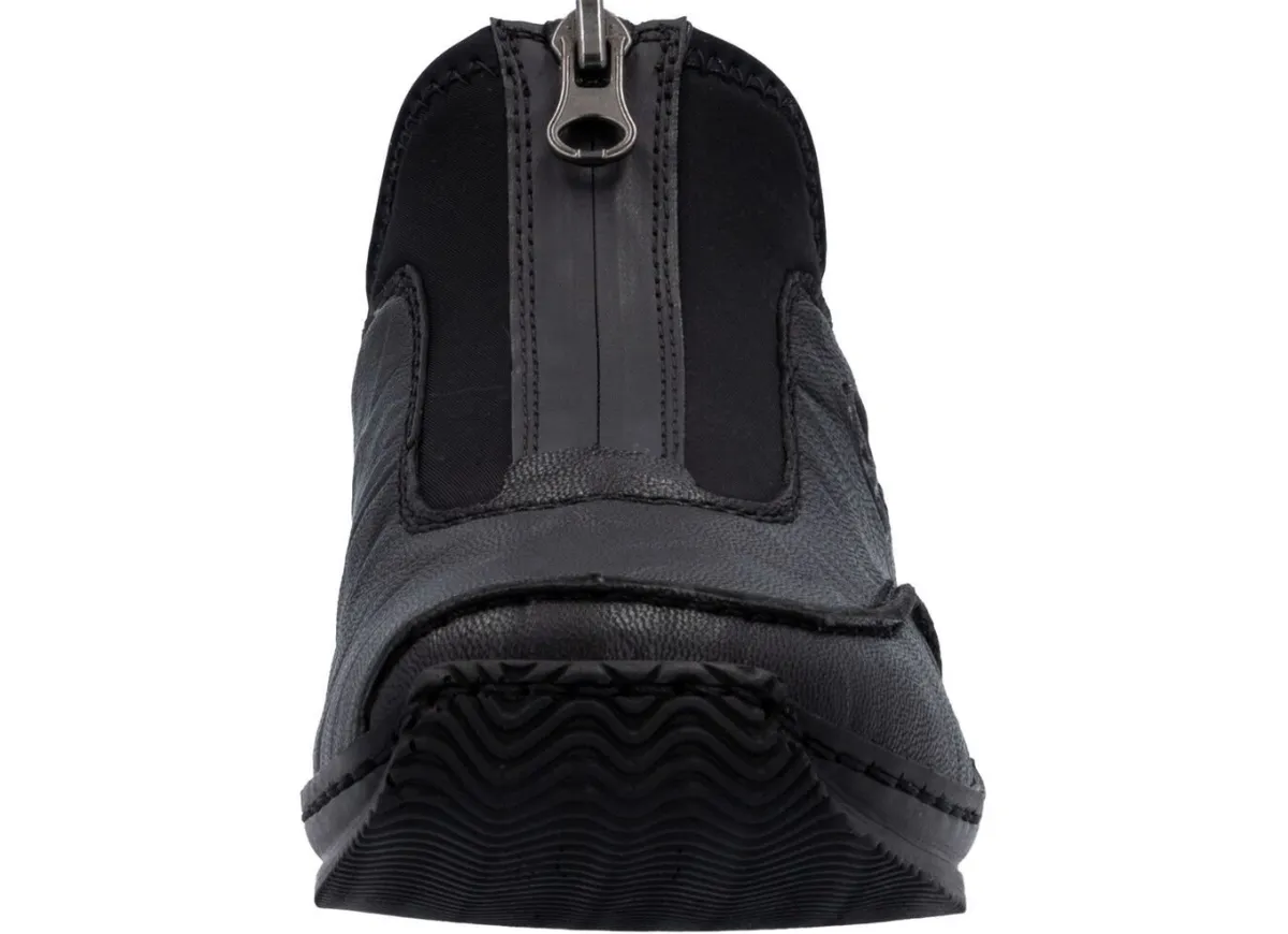 Clearance Rieker , klassische Damen-Slipper, mit Reißverschluss SCHWARZ